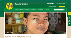 Desktop Screenshot of myanmar-discover.de